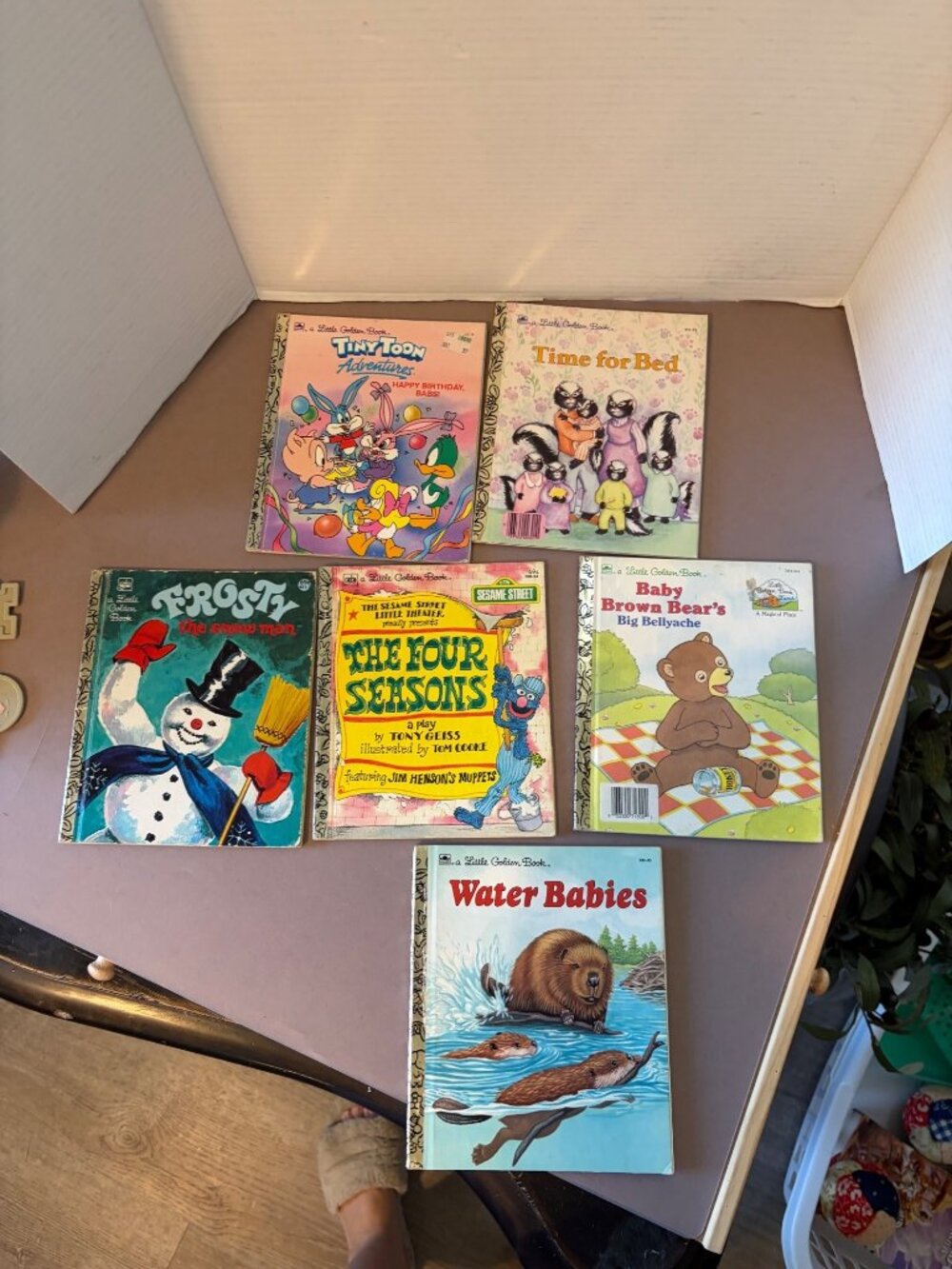 Vintage Little Golden Books Set Of 6 - Frosty Tiny Toon Adventures Time For Bed
